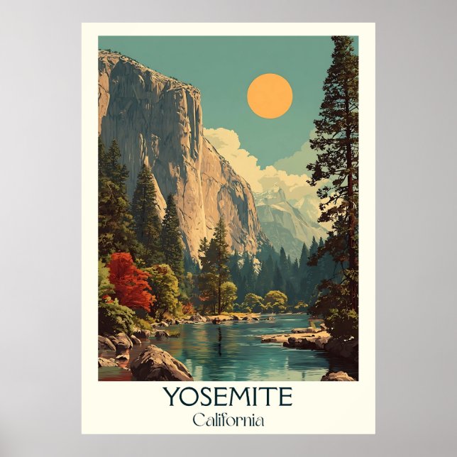 Yosemite California Art Impressão | Parque Naciona (Frente)