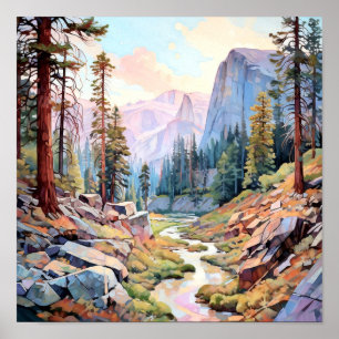 Yosemite National Park Art Impressão