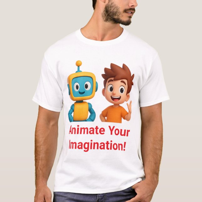 YoToon Studio Funny 3D Cartoon T-Shirt – Animate Y (Frente)