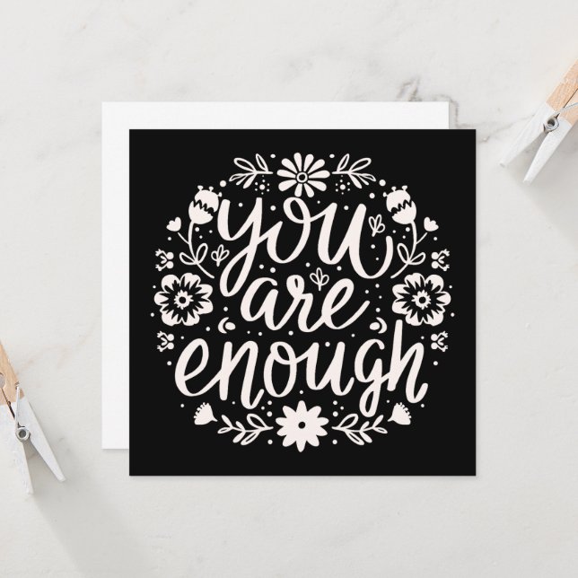 You are enough self love affirmation reminder (Frente/Verso In Situ)