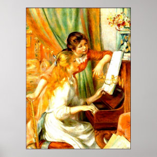 Young Girls at the Piano Poster (em muitos tamanho