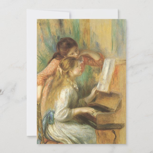 Young Girls in Piano por Pierre Renoir (Frente)