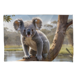 Young Koala por um lago