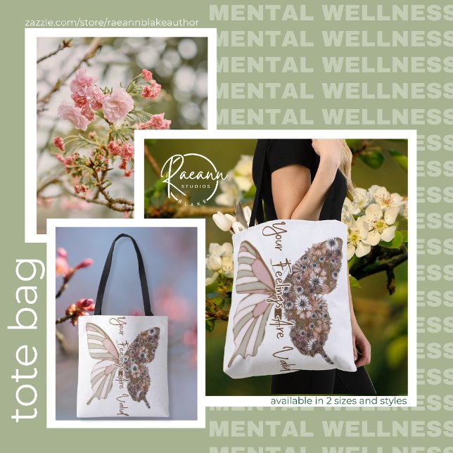 Your Feelings are Valid Mental Wellness Tote (Criador carregado)