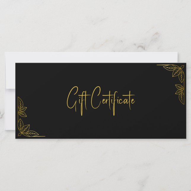 Your Logo Custom Business Gift Certificate (Frente)