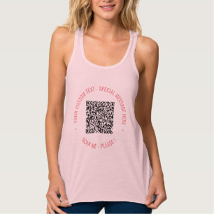 Your QR Code Scan Text Funny Personalized Tank Top