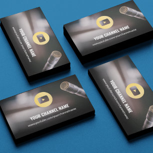 Youtube Channel Chic Photo Dourado Cartão de visit