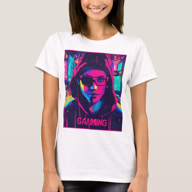 "Youtube Gaming Design T-Shirt - Perfeito para Jog (Frente)