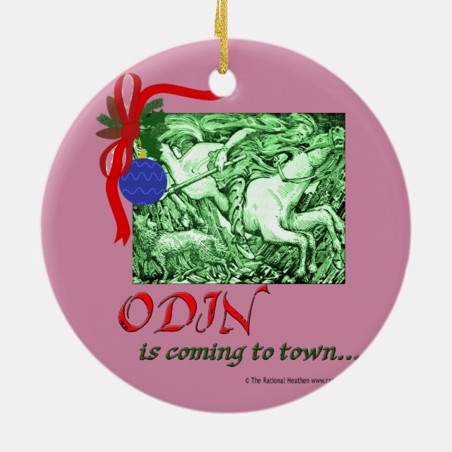 Yule/Odin que vem ao ornamento da cidade (Traseira)