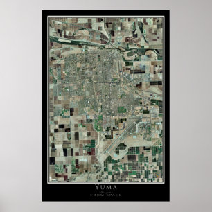 Yuma Arizona Satellite Poster Map