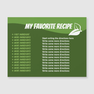 Yummy CC0957 Receita do frigorífico Cartão magnéti