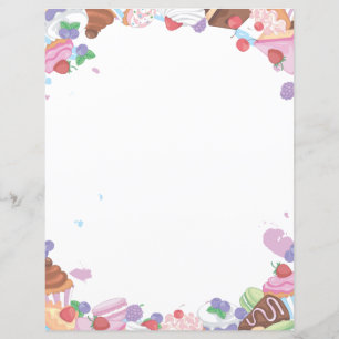 Yummy Treats Border Scrapbooking Paper