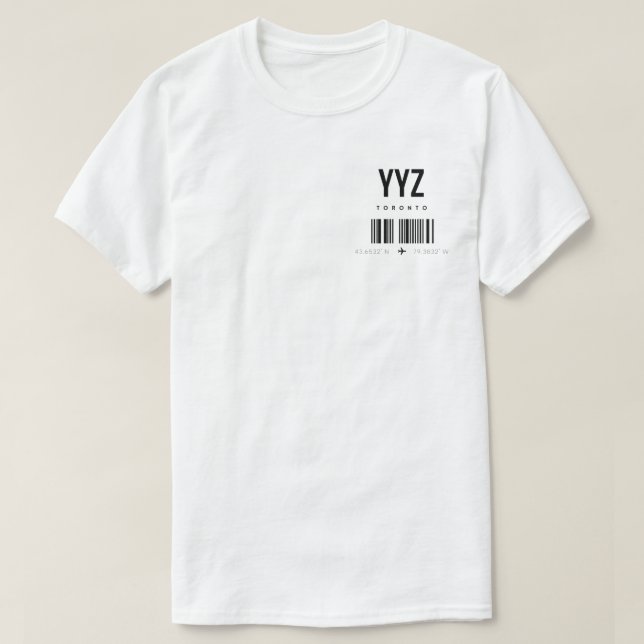 YYZ Toronto T-Shirt dos Homens (Frente do Design)
