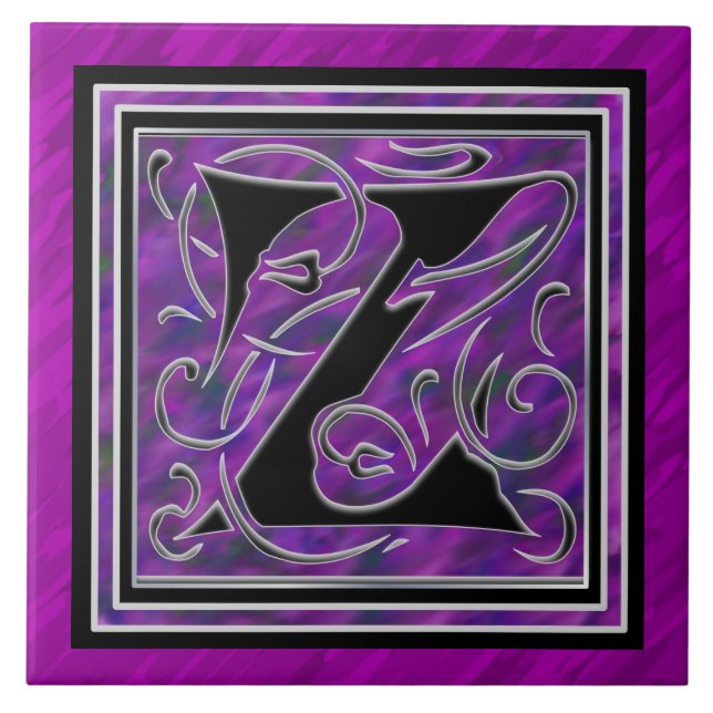 Z Monograma "Águas Roxas" Azulejos cerâmicos (Frente)