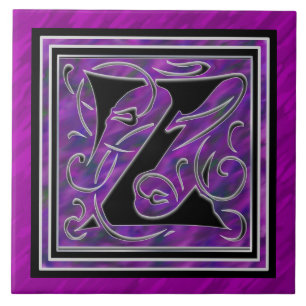 Z Monogramas Azulejos cerâmicos "Águas púrpuras