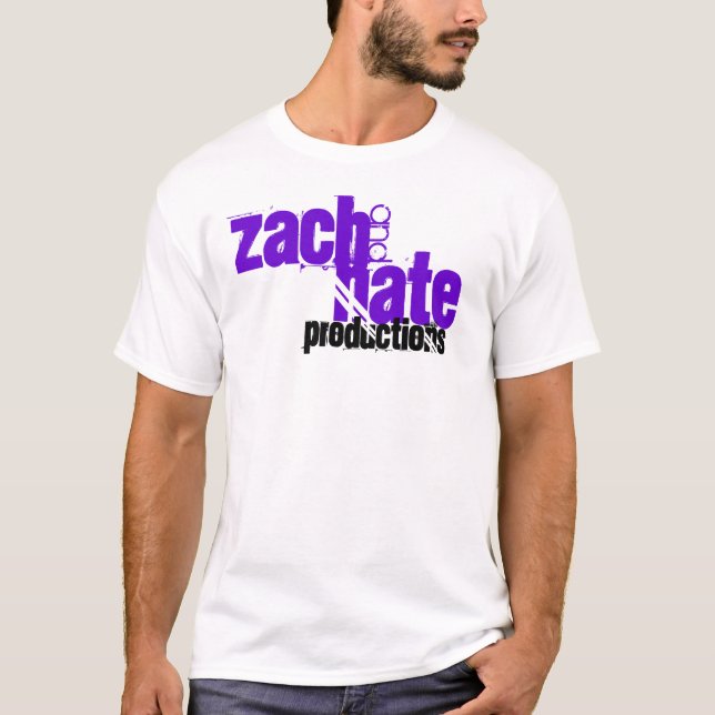 Zach e t-shirt das produções de Nate (Frente)