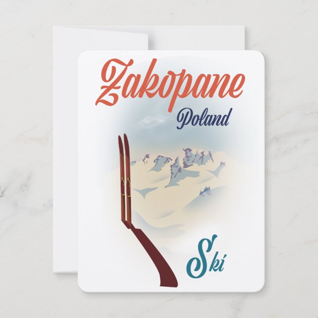 Zakopane Polônia ski poster (Frente)