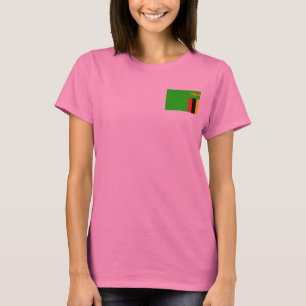 Zâmbia Flag e Map dk T-Shirt