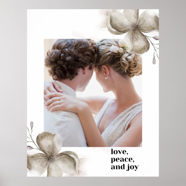 Zazzle ama paciência e alegria poster (Frente)