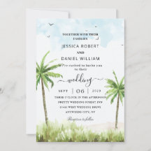 Zazzle de convites para casamento da Sea Island