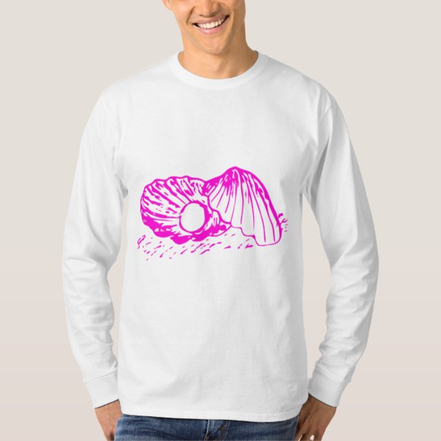 Zazzle Pearl Style Basic Long Sleeve Men T-Shirt (Frente)