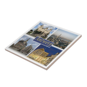 zBE008 ANTWERP Bélgica, Azulejo cerâmico