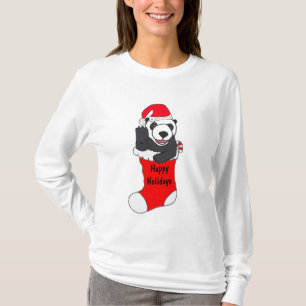 ZD- panda do Natal em uma camisa da meia