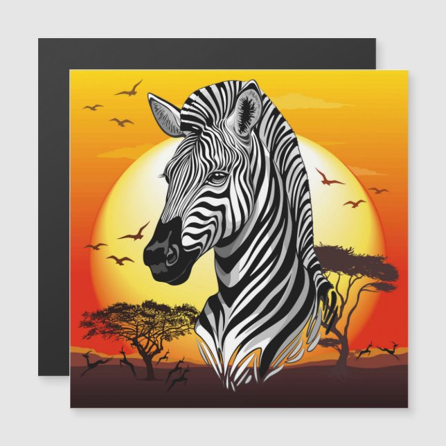 Zebra African Savanna Wild Animal (Frente/Verso)