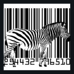 Zebra Barcode Art Poster<br><div class="desc">Icônica Zebra Barcode Art Design</div>