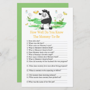 Zebra Como você conhece chá de fraldas