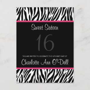 zebra; convite de aniversário