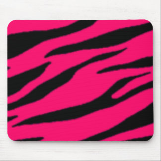 Zebra cor-de-rosa & preta Mousepad