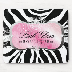 Zebra cor-de-rosa pródiga Mousepad da bandeja 311