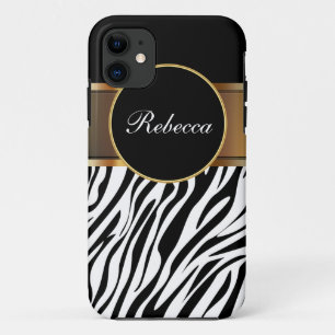 Zebra das capas de iphone do monograma