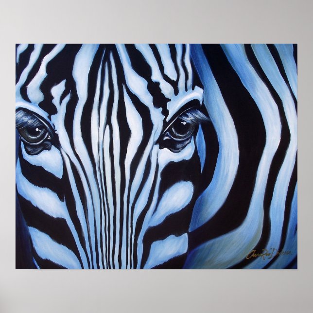Zebra Face Willife Art Impressão (Frente)