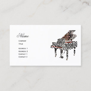 Zebra Grand Piano ~ Cartão de visita