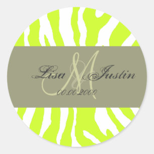 zebra limão, autocolantes monográficos