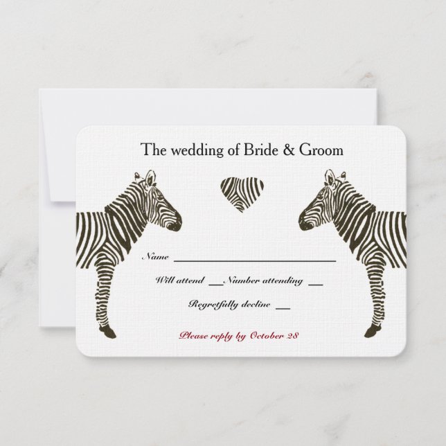 Zebra Love RSVP (Frente)