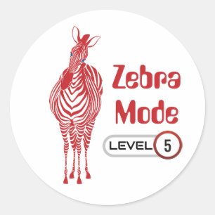 Zebra Mode nível 5, adesivo personalizável