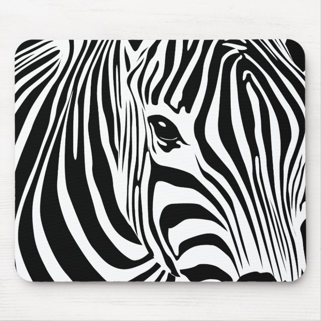 Zebra Mousepad (preto) (Frente)