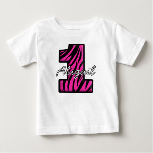 Zebra Negra Rosa, Camiseta de Um Ano