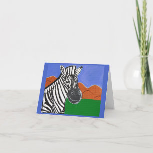 Zebra pelo cartão pequeno de Joel Anderson