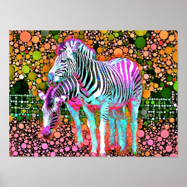 Zebra Pop Art Poster (Frente)