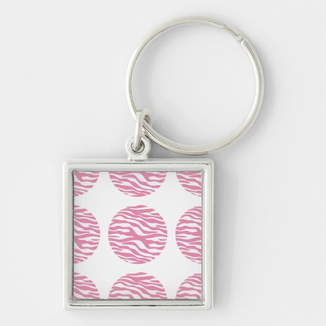 Zebra Print Bolinhas Premium Chaveiro (Frente)