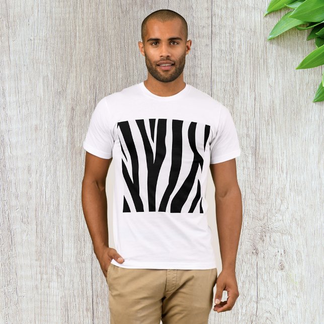 Zebra Print Mens T-Shirt (Criador carregado)