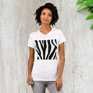 Zebra Print Womens T-Shirt