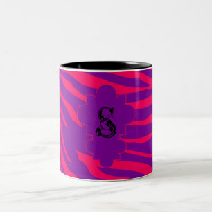 Zebra roxa-rosa-quente - Impressão animal Xícara d