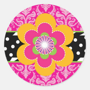 Zebra Sassy e etiquetas florais