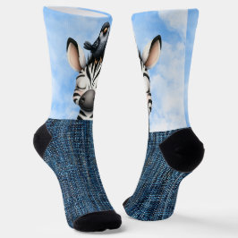 Zebra sorridente e ave