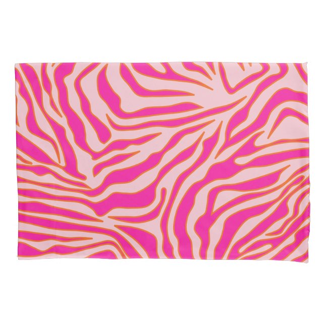 Zebra Stripes Rosa Laranja Cor-de-rosa Impressão A (Frente)